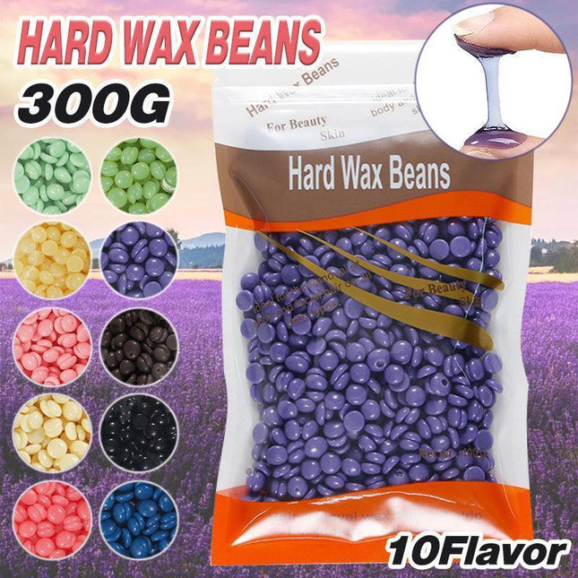 300G Hard Wax Bean No Strip No Pain Hot Film Body Waxing Hair Removal Depilatory - Rose.