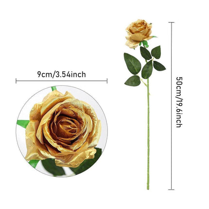 10pcs Artificial Silk Simulation Rose Flowers - Wedding Party Home Decorations - Light-Pink.