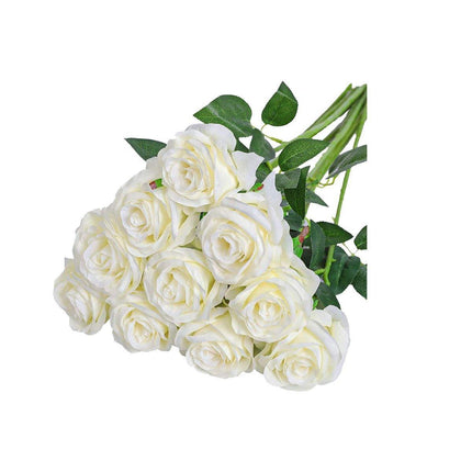 10pcs Artificial Silk Simulation Rose Flowers - Wedding Party Home Decorations - Light-Pink.