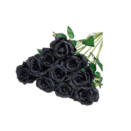 10pcs Artificial Silk Simulation Rose Flowers - Wedding Party Home Decorations - Light-Pink.