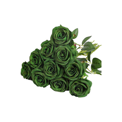 10pcs Artificial Silk Simulation Rose Flowers - Wedding Party Home Decorations - Light-Pink.