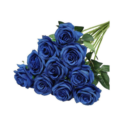 10pcs Artificial Silk Simulation Rose Flowers - Wedding Party Home Decorations - Light-Pink.