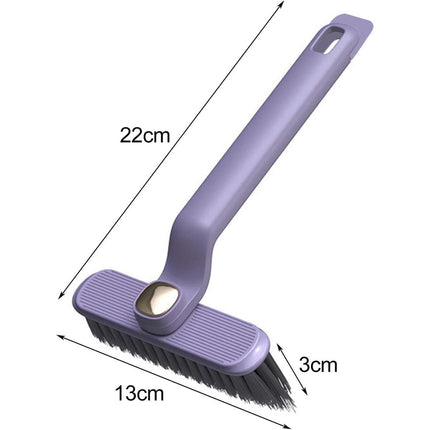 Multi-Functional Rotary Cleaning Brush Hard Bristle Slot Seam Wall Tile Brush - Coffee.