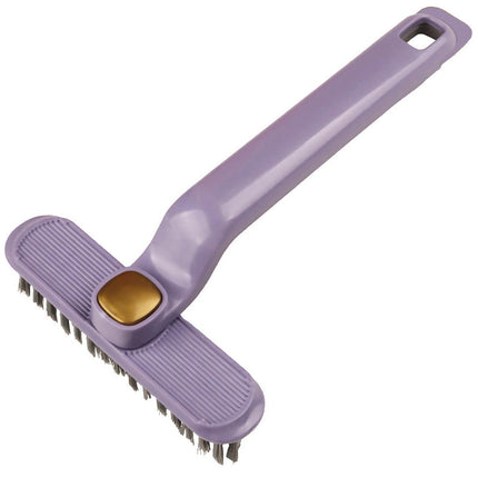 Multi-Functional Rotary Cleaning Brush Hard Bristle Slot Seam Wall Tile Brush - Coffee.