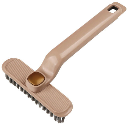 Multi-Functional Rotary Cleaning Brush Hard Bristle Slot Seam Wall Tile Brush - Coffee.