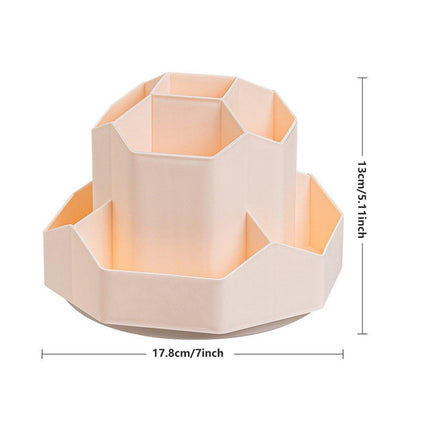 360 Degree Rotating Large Capacity Pen Holder Plastic Desktop Office Student Organizer.