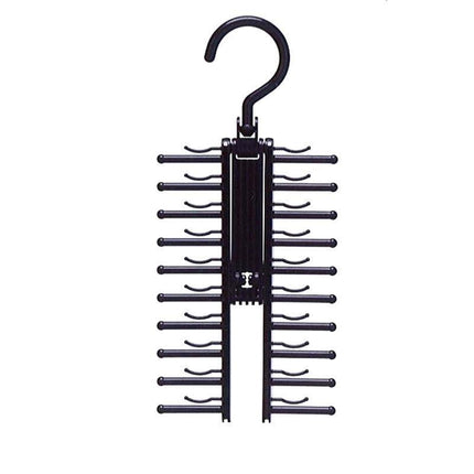 360 Degree Rotating Tie Hanger with 20 Hooks for Closet Scarves Belts Organisation.