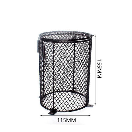 Round Reptile Heat Lamp Light Bulb Mesh Cage Protector  Enclosure 11.5X15.5Cm Au.