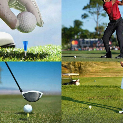 83mm Rubber Golf Tees 30PCS - Colourful Durable Plastic Tees with Soft Cushion Top.