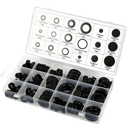 125Pcs Rubber Grommet Set-Assorted Fastener Kit 18 Popular Sizes.