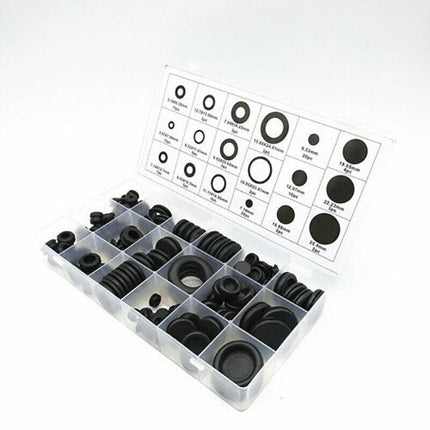 125Pcs Rubber Grommet Set-Assorted Fastener Kit 18 Popular Sizes.