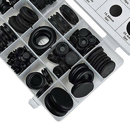 125Pcs Rubber Grommet Set-Assorted Fastener Kit 18 Popular Sizes.
