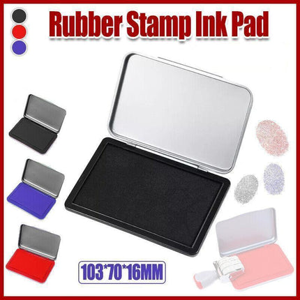 Ink Pad for Rubber Stamps and Fingerprint Crafts Non Toxic Ink for Office and DIY Use - Blue.