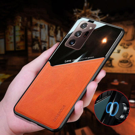 For Samsung Galaxy S21 S22 Note 20 Ultra Plus S20 FE Leather Case Black - For Samsung S30 Plus/S21 Plus.