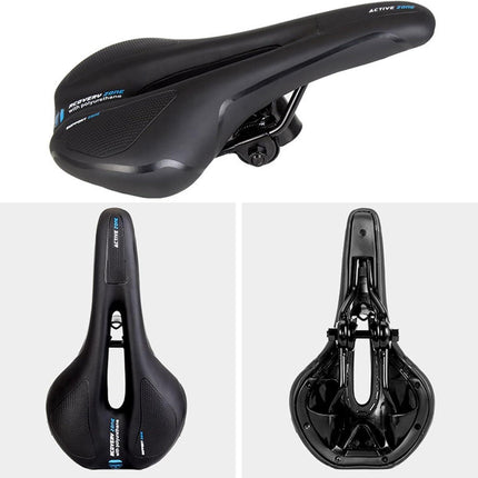MTB Saddle Hollow Comfort Bicycle Seat Universal Cushion Soft Riding Saddle - Red.
