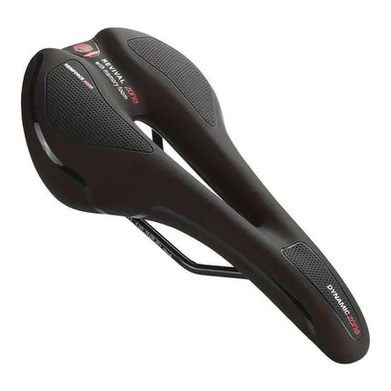 MTB Saddle Hollow Comfort Bicycle Seat Universal Cushion Soft Riding Saddle - Red.