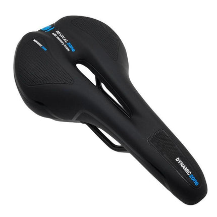 MTB Saddle Hollow Comfort Bicycle Seat Universal Cushion Soft Riding Saddle - Red.