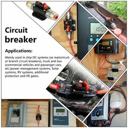 20-150Amp Circuit Breaker Dual Battery Ip67 Waterproof Fuse Manual Reset 12V 24V - 20AMP.