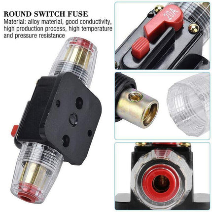 20-150Amp Circuit Breaker Dual Battery Ip67 Waterproof Fuse Manual Reset 12V 24V - 20AMP.