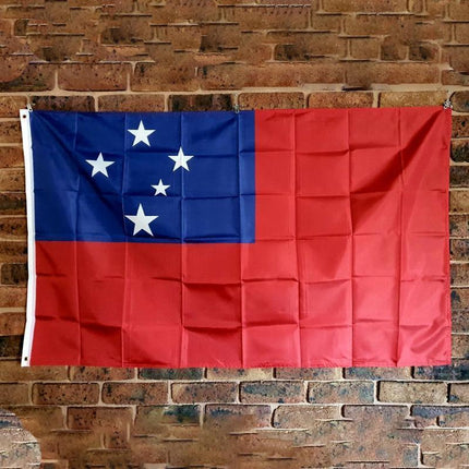 Samoa National Flag 90x150cm Large Outdoor Polyester Banner with Grommets.