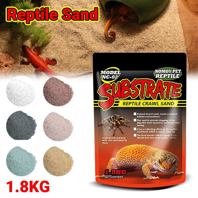 Pet Sand for Tortoises Snakes Lizards Spiders Multi-colour Reptile Habitat Decor - Grey Blue.
