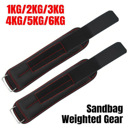 Adjustable Sandbag Gaiter Weight Training Gear for Running and Sports Fitness - Pair of Sandbags (2 x 1.5kg).