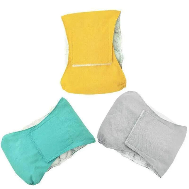 S Male Dog Puppy Nappy Diaper Belly Wrap Band Sanitary Pants Underpants - Grey.
