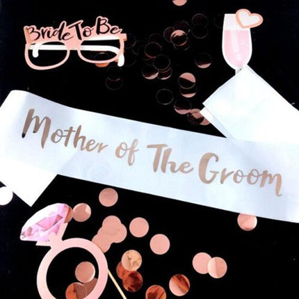 Bridal Party Sash Rose Gold Bride Bridesmaid Maid Honour Mother Hens Night Wear - Maid Of Honour.
