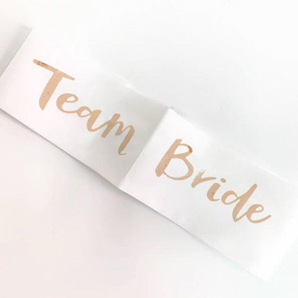 Bridal Party Sash Rose Gold Bride Bridesmaid Maid Honour Mother Hens Night Wear - Maid Of Honour.
