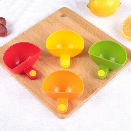 8PCS Plastic Salad Dressing Box Set Double Clip Bowl Snack Container with Spoon.