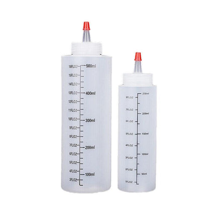 Squeeze Condiment Dispenser Bottles 250ml 500ml Sauce Craft Use Set of 6 - 250ML.