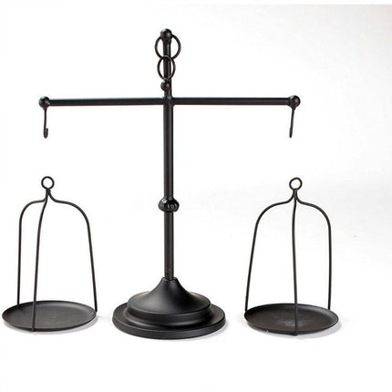Black iron balance Scale candlestick decorative candle wedding Home Decor Gifts.