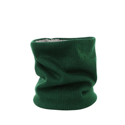Fleece Neck Warmer Thermal Tube Scarf Winter Snood Hat for Men Women Outdoor - Beige.