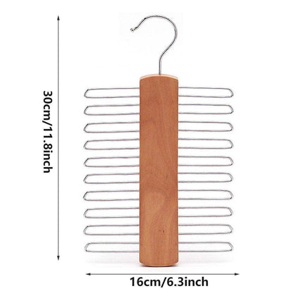 2PCS Double Hook Silk Scarf Towel Rack Organizer Tie Hanger Closet Storage.
