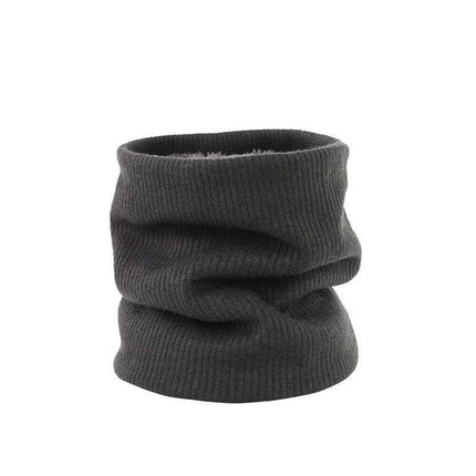 Fleece Neck Warmer Thermal Tube Scarf Winter Snood Hat for Men Women Outdoor - Navy.