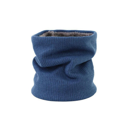 Fleece Neck Warmer Thermal Tube Scarf Winter Snood Hat for Men Women Outdoor - Navy.