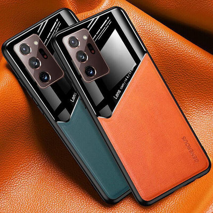 For Samsung Galaxy S21 S22 Note 20 Ultra Plus S20 FE Leather Case Black - For Samsung S22.