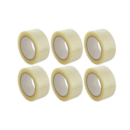 Clear Packing Tape 48mm x 100m for Carton Sealing 6 to 48 Rolls - 6 Rolls.