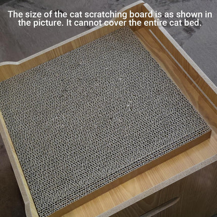 Durable Cat Scratcher Lounge Corrugated Scratching Wood Board - Square.