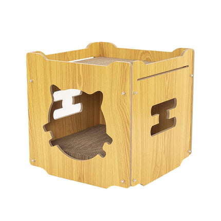Durable Cat Scratcher Lounge Corrugated Scratching Wood Board - Oval.