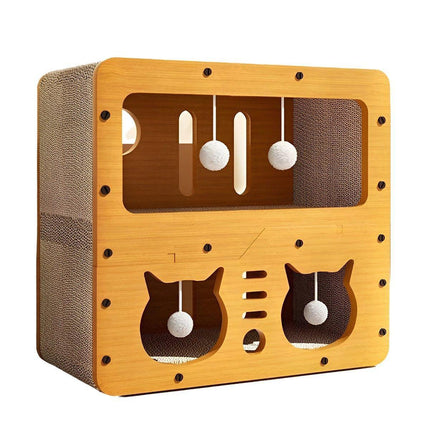Wear-resistant Cat Scratch Board House Four Seasons Cat Climbing Tower Toy Nest.