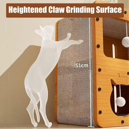 Wear-resistant Cat Scratch Board House Four Seasons Cat Climbing Tower Toy Nest.