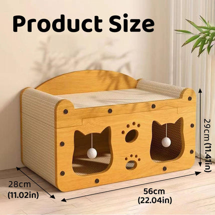 Cat Scratching Board Nest All in One Wear Resistant House Cat Scratching Toy.