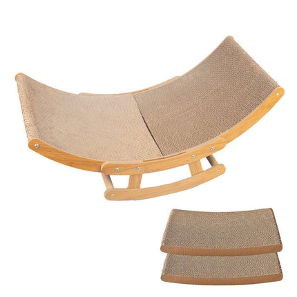 Premium Cat Scratching Board Bed Corrugated Paper Durable All Seasons Cat Toy - Replacement core * 2.