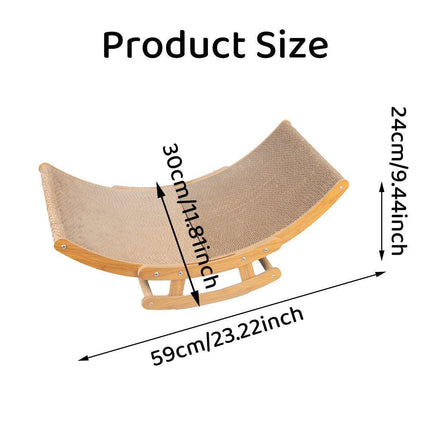 Premium Cat Scratching Board Bed Corrugated Paper Durable All Seasons Cat Toy - Rocking Chair Scratcher.