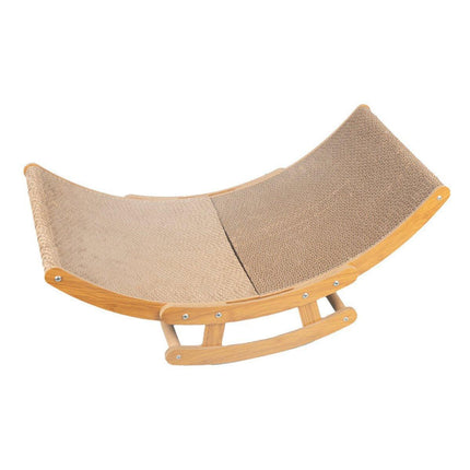 Premium Cat Scratching Board Bed Corrugated Paper Durable All Seasons Cat Toy - Rocking Chair Scratcher.