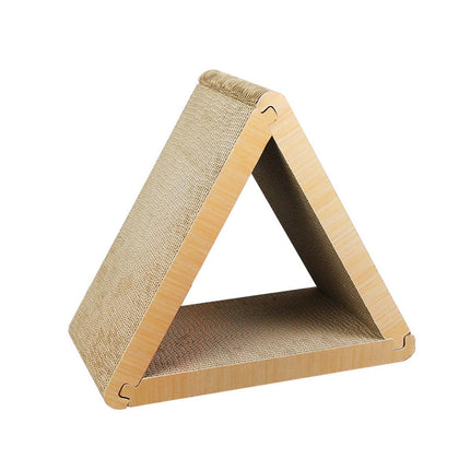 Triangular Cat Scratching Board Corrugated Paper Scratcher Pad Scraper Kitten.