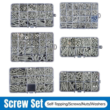 Household Self-tapping Screw Nut Gasket Box Set Multi-purpose Screw Assortment - B.