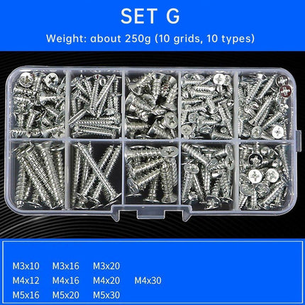 Household Self-tapping Screw Nut Gasket Box Set Multi-purpose Screw Assortment - B.