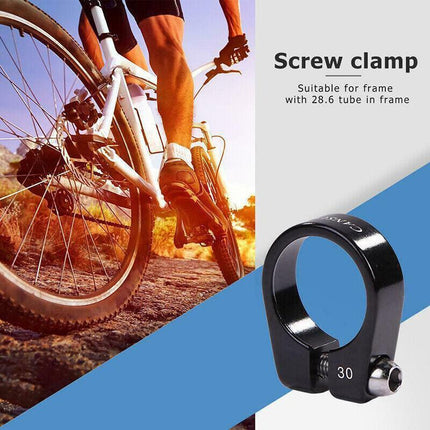 30mm Bike Seatpost Clamp Screw Lock for Balance Bike Fixie and MTB.